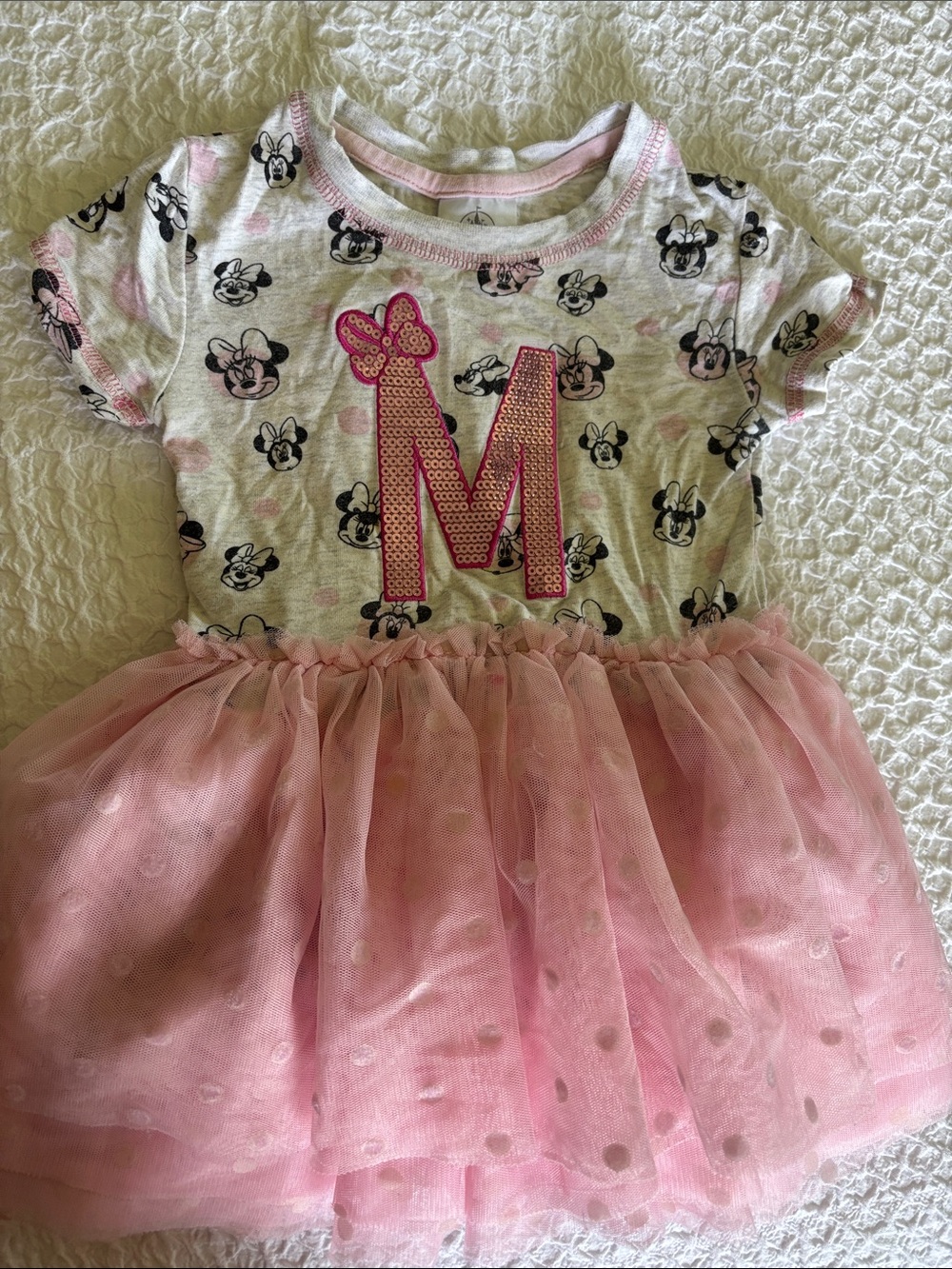 Disney Pink and White Minnie Mouse Tulle Dress